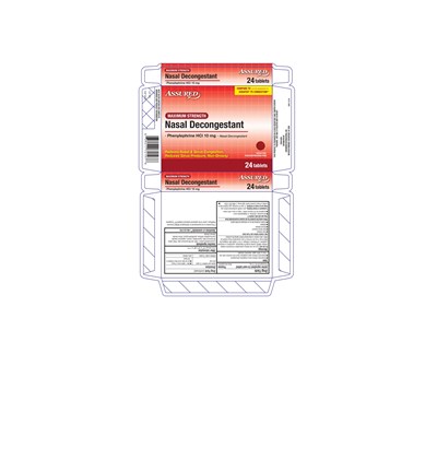 Assured Nasal Decongestant 24 tablets.jpg image description - Assured Nasal Decongestant 24 tablets